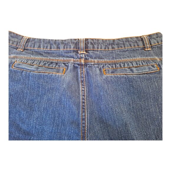 Vintage Y2K Faded Glory Denim Shorts Size 10 Modest Length Cotton Blue Jean - Picture 5 of 15